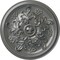 Ekena Millwork Katheryn Ceiling Medallion (Fits Canopies up to 2 1/8"), Hand-Painted Silver, 14 1/2"OD x 2 3/4"P CM14KTSLS - alternate 1
